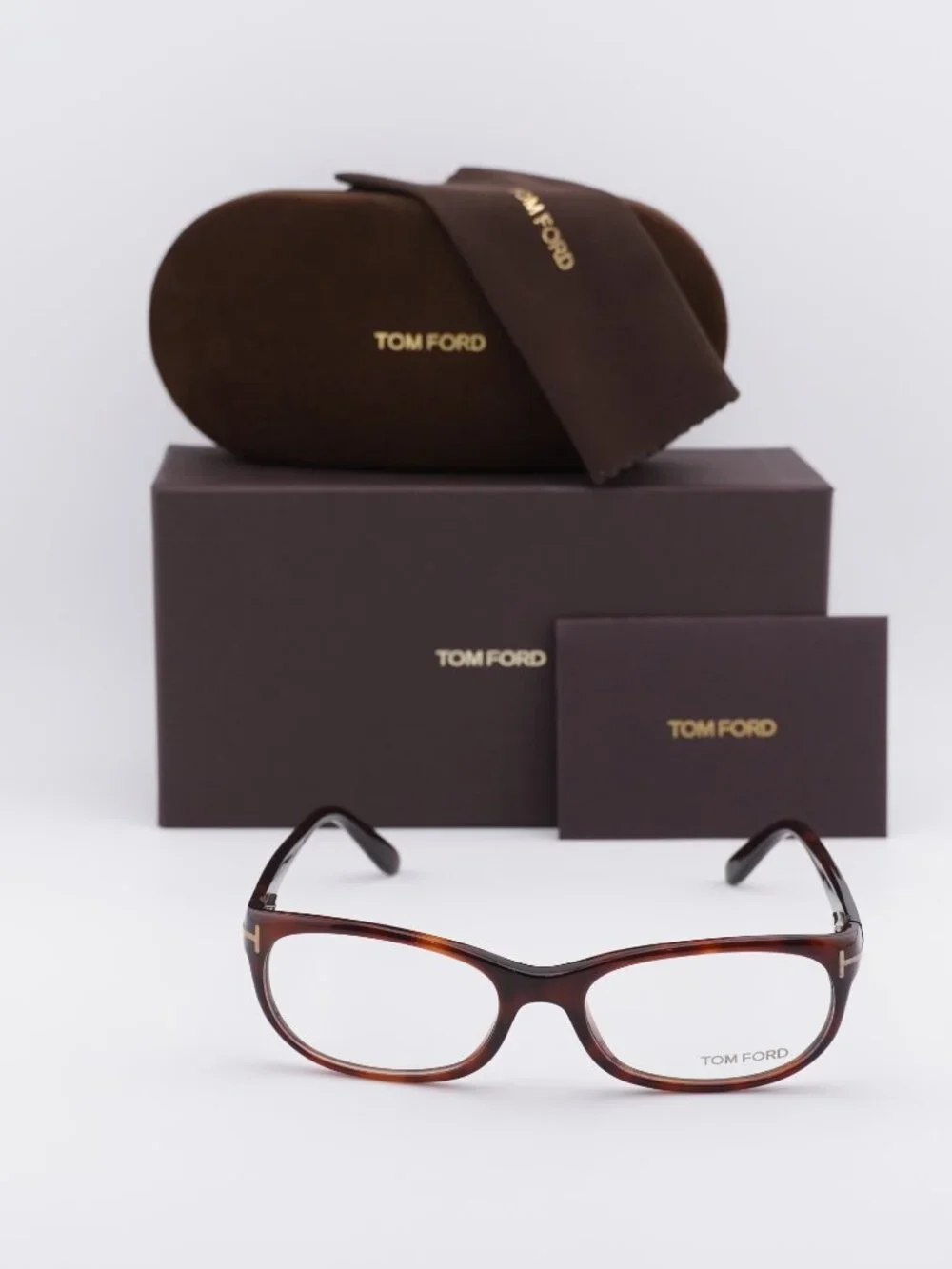 Tom Ford FT5229 052 Rectangle Eyeglasses - Havana 54mm